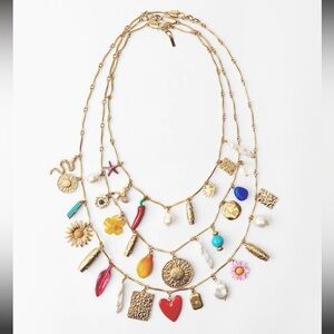 Zara 3 necklaces pack of charms necklaces